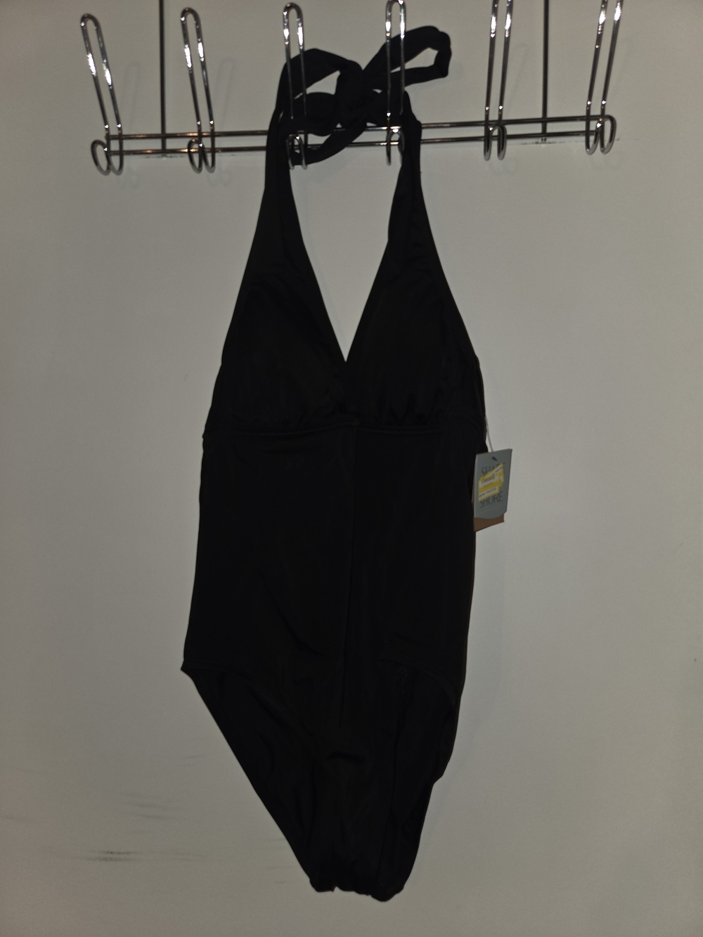 Shade & Shore Black Halter-Style Swimsuit
